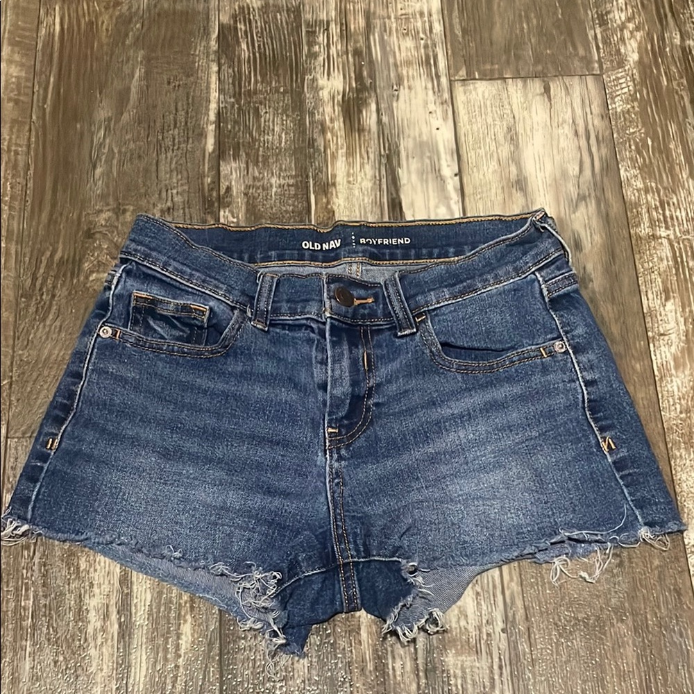 Old Navy Blue Jean Shorts with Frayed Hem